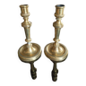 Pair of gilded bronze candlesticks