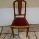 Chaise art-déco,velours rouge