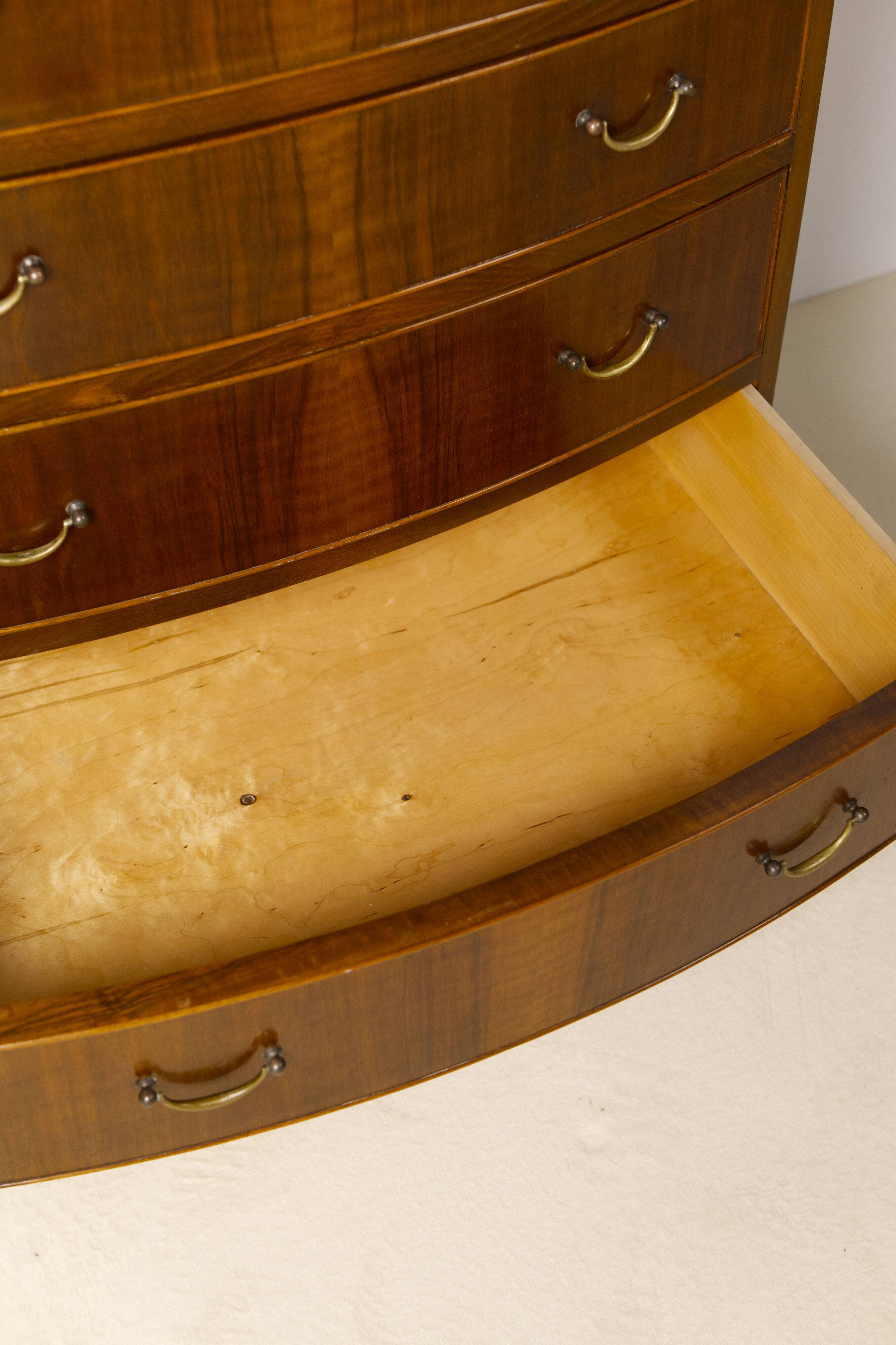 Large Nutwood Chest of Drawers by Ole Wanscher, 1940's