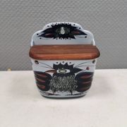 Aluminia Tenera salt cellar for Royal Copenhagen Denmark, 1950s-60s.