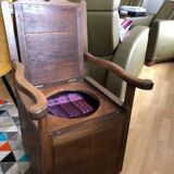 Oak commode chair