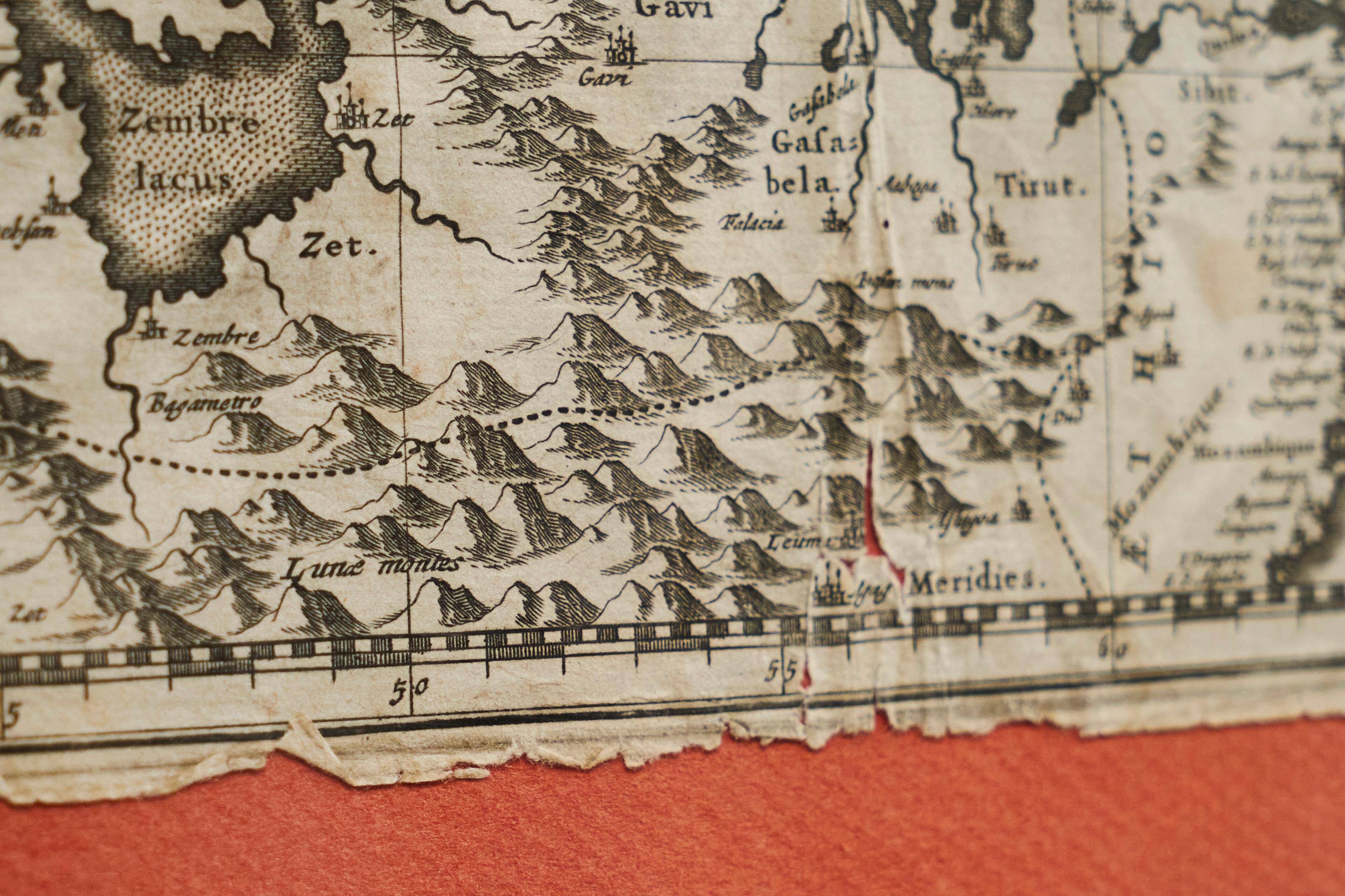 Rare original map of Ethiopia from the 17th century by Willem Janszoon Blaeu.
