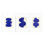 Trio of paints - majorelle blue - signed Eawy