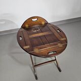 Plateau de service/plateau de majordome/table d'appoint pliable victorienne