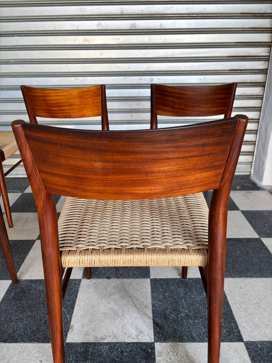 Set of 5 chairs from the 1950s designed by Georg Leowald.