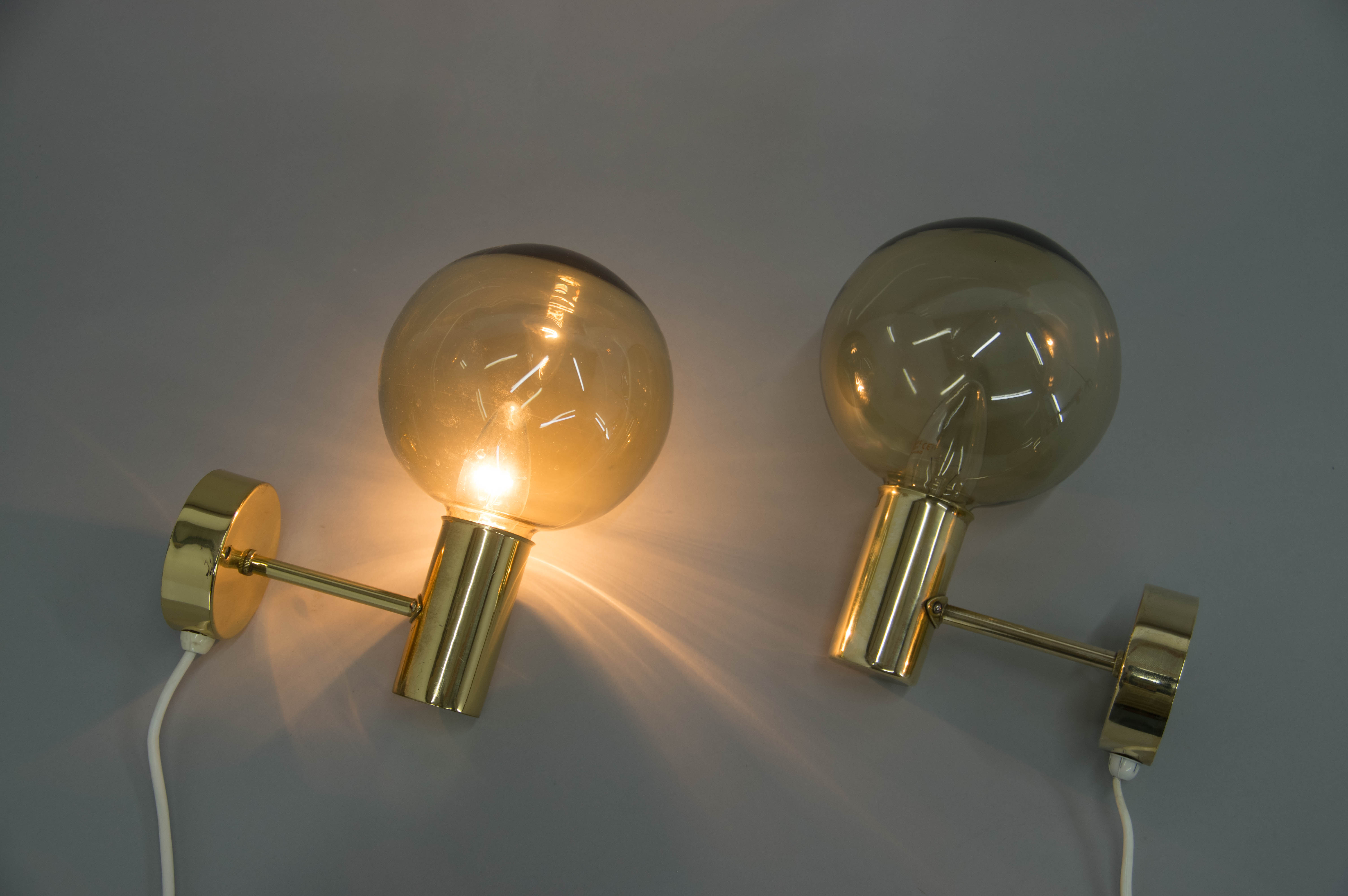 Set of Two Hans-Agne Jakobsson Wall Lamps, 1960s