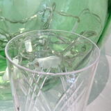 Set of 8 cut crystal glasses