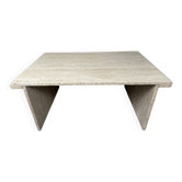 Table d'appoint en travertin vintage