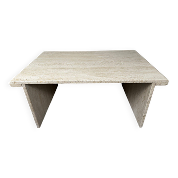 Table d'appoint en travertin vintage
