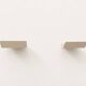 Pair of vintage wall sconces, matte white metal, France, 1970.