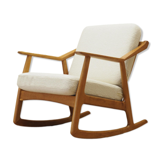 Oak rocking chair, Danish design, 1960s, designer: H. Brockmann Petersen, production: Randers Møbelf