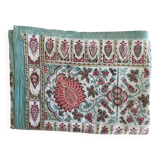 Grande nappe "Simrane" - Imprimé - Framboise et turquoise - 240x350cm