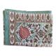 Large "Simrane" tablecloth - Printed - Raspberry and turquoise - 240x350cm