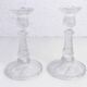 Pair of glass candlesticks