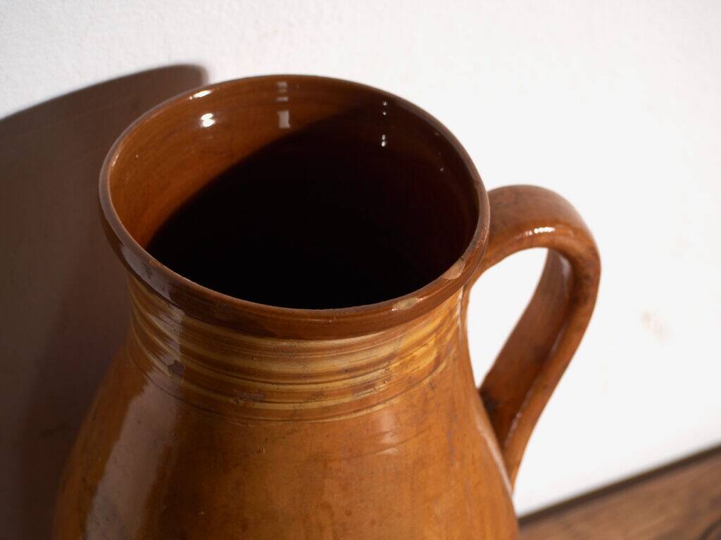 Old glazed ceramic jug – Central Europe, around 1930