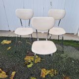 3 white vinyl chairs from 1970