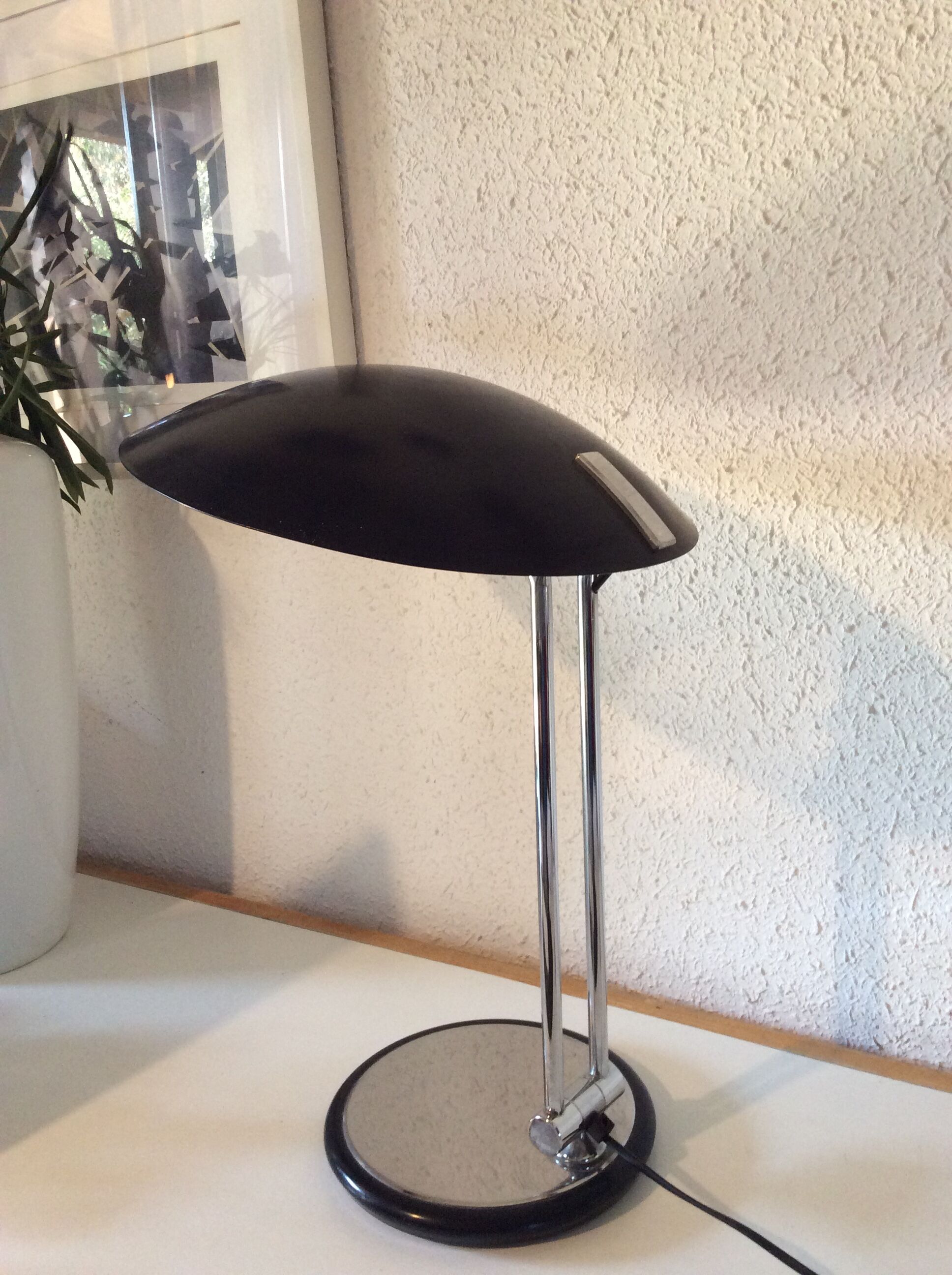 Black vintage Aluminor lamp