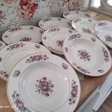 Set of 10 Sarreguemines soup plates, Guy model