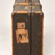 Vintage travel trunk – Wood, textured canvas and metal fittings
