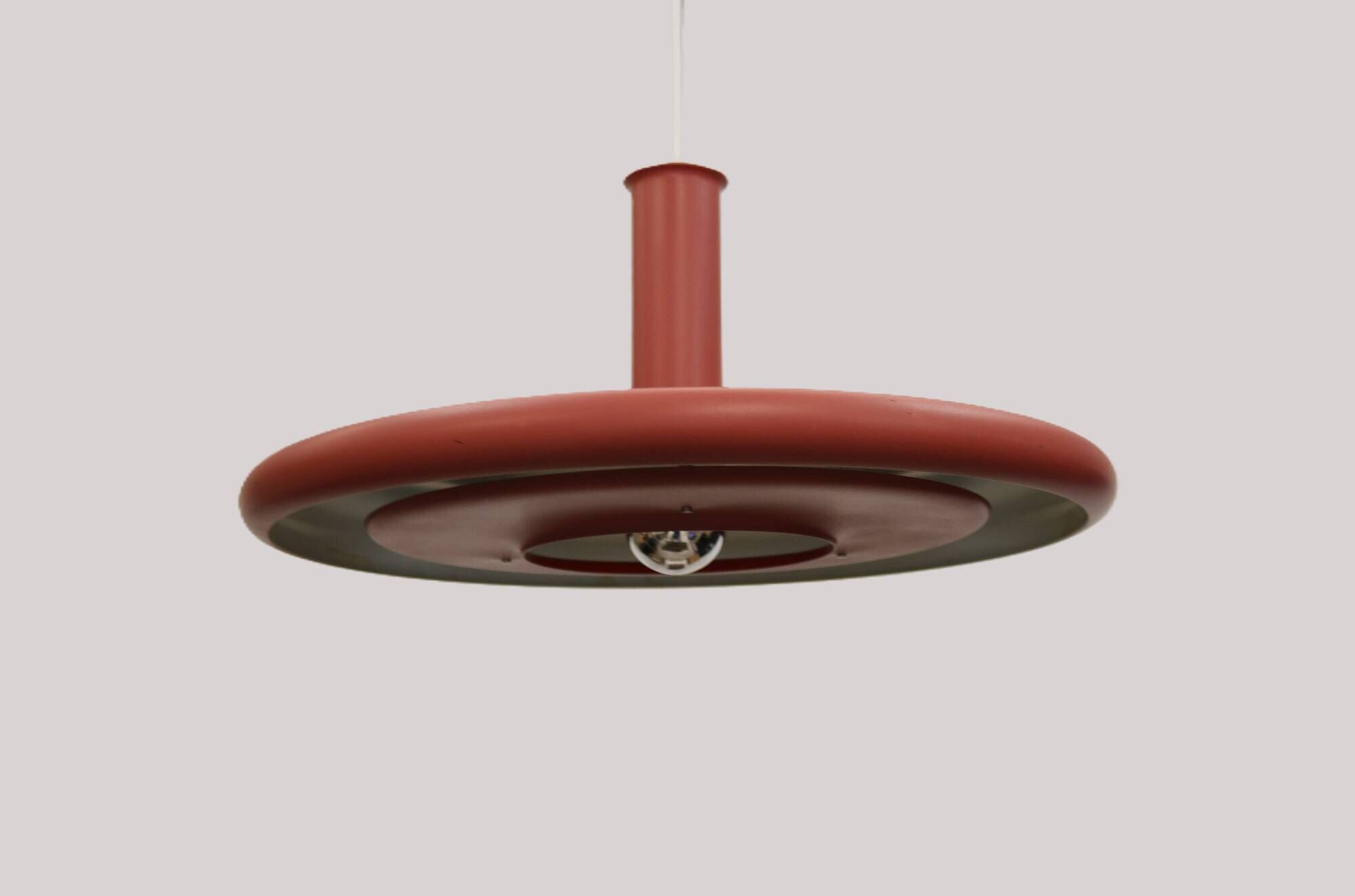 Pink XL Fog & Morup Optima Pendant Lamp: Hans Due Design, Denmark 1970s