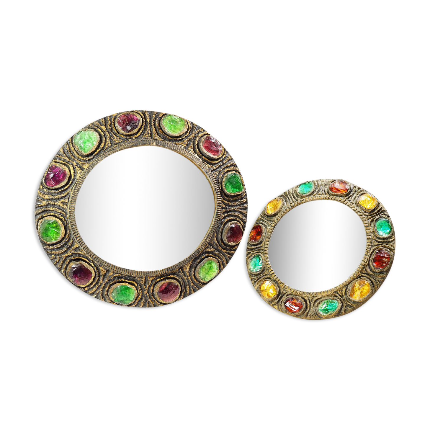 Murano "Creaciones Gobesso" Mirrors In Style of Line Vautrin