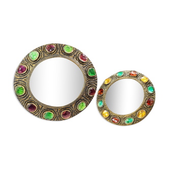 Murano "Creaciones Gobesso" Mirrors In Style of Line Vautrin