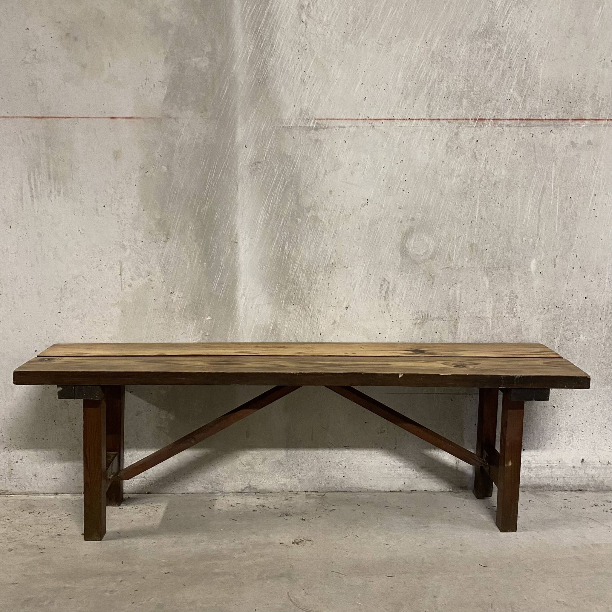 Folding bench in oak