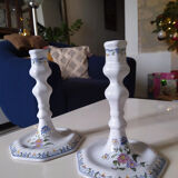 Pair of candlesticks Moustiers