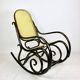 Vintage Brown Rocking Chair by Michael Thonet