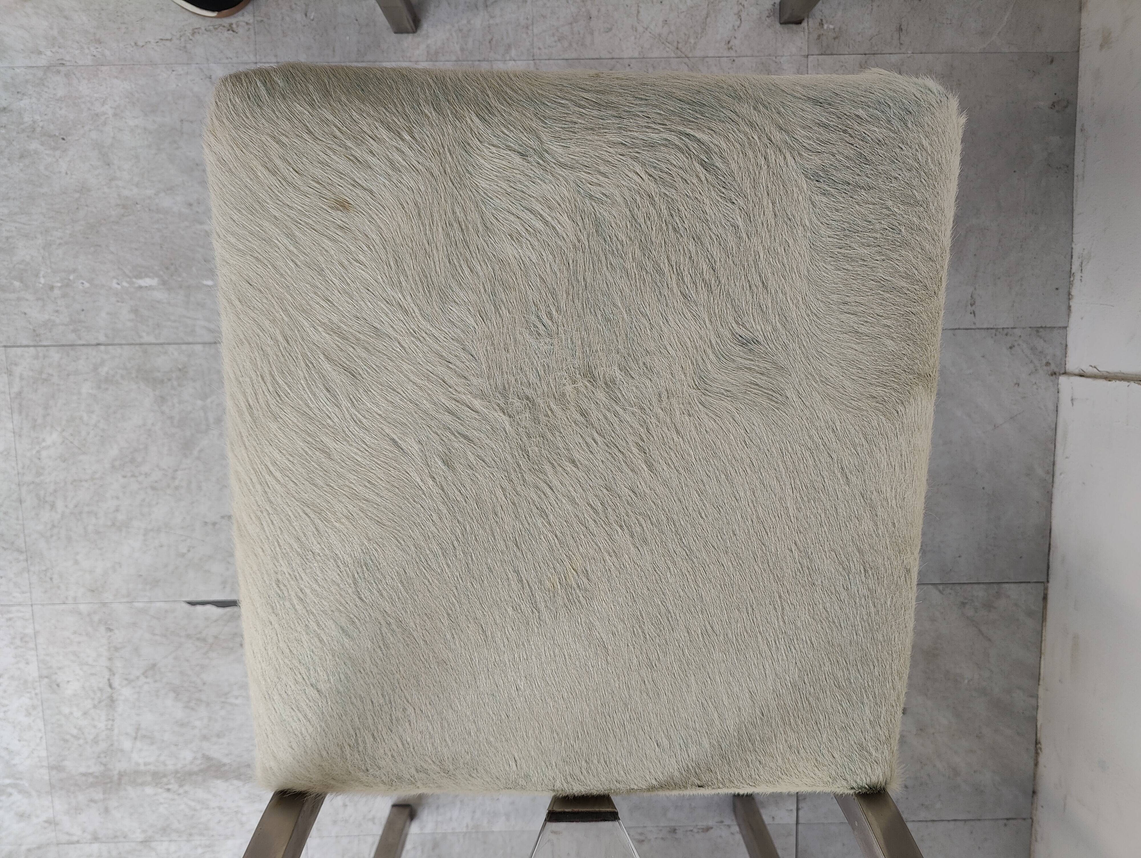 Metal and lucite dining chairs by Belgochrom, 1970s