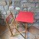 Bureau d'écolier en bois pliable vintage
