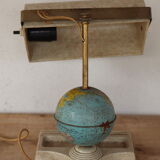 American Mappemonde lamp signed 50s