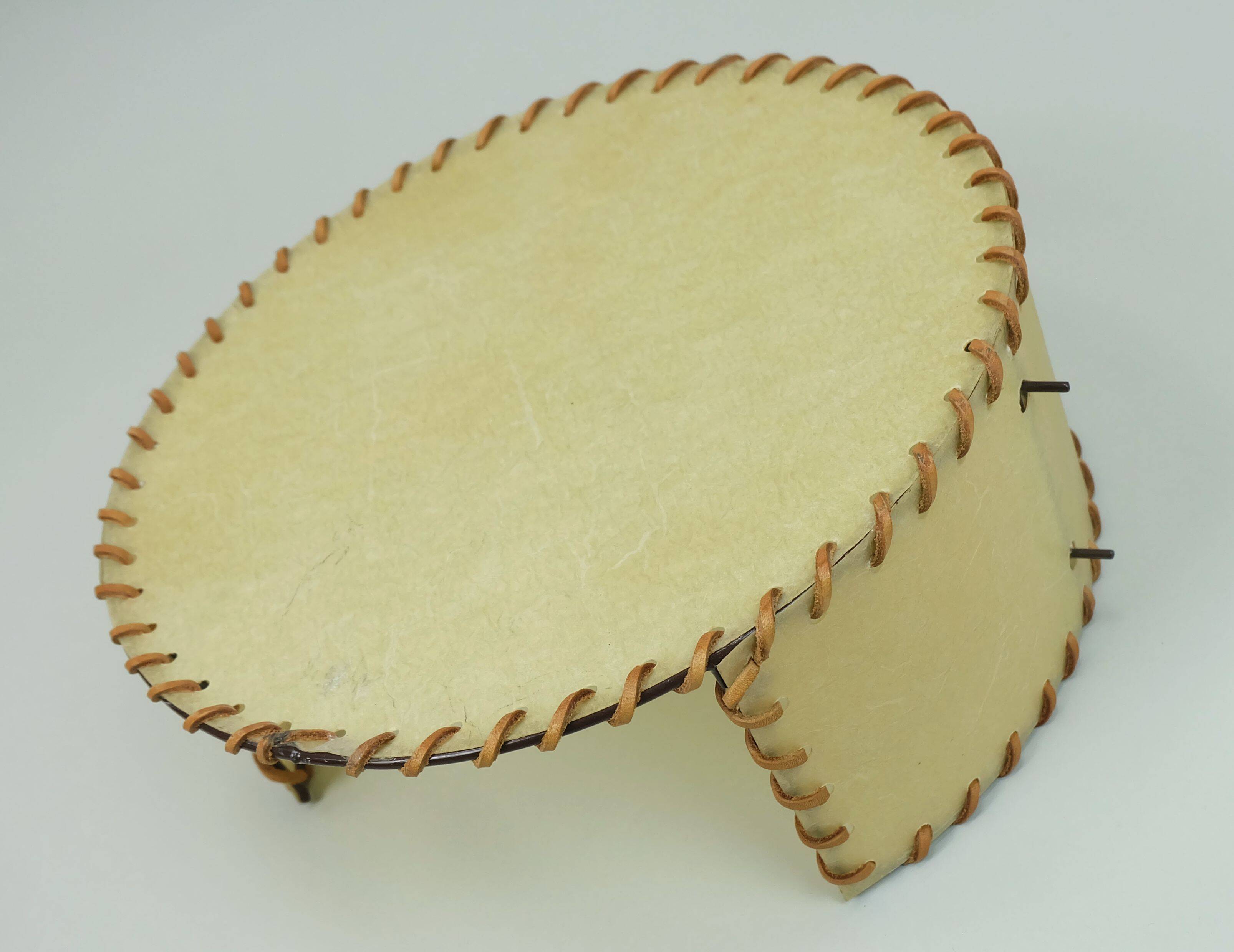 1970s WALL LAMP wrought iron and parchment koch & sons brutalist rustic