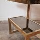 Table basse plaquée or par Belgochrom, Belgique, 1975