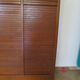 Double curtain cabinet - notary furniture - solid wood - 1970 - industrial style