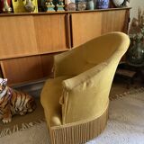 Toad armchair in vintage curry velvet