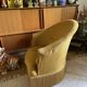 Toad armchair in vintage curry velvet