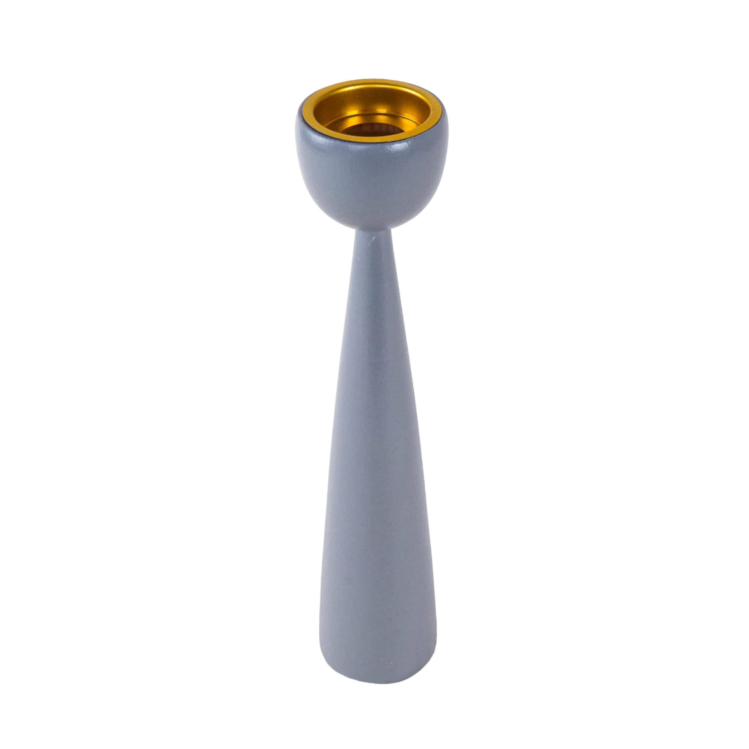 Bougeoir gris, design danois, années 1970, fabriqué au Danemark