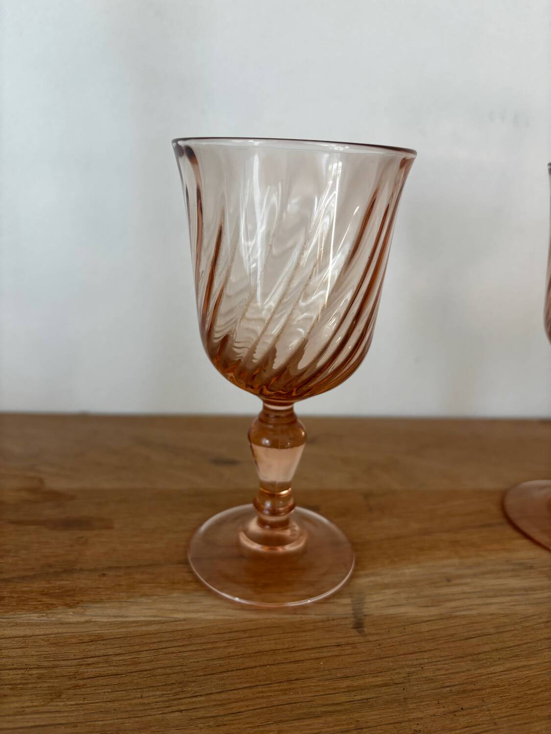 Vintage lot de 6 verres à vin Luminarc Rosaline