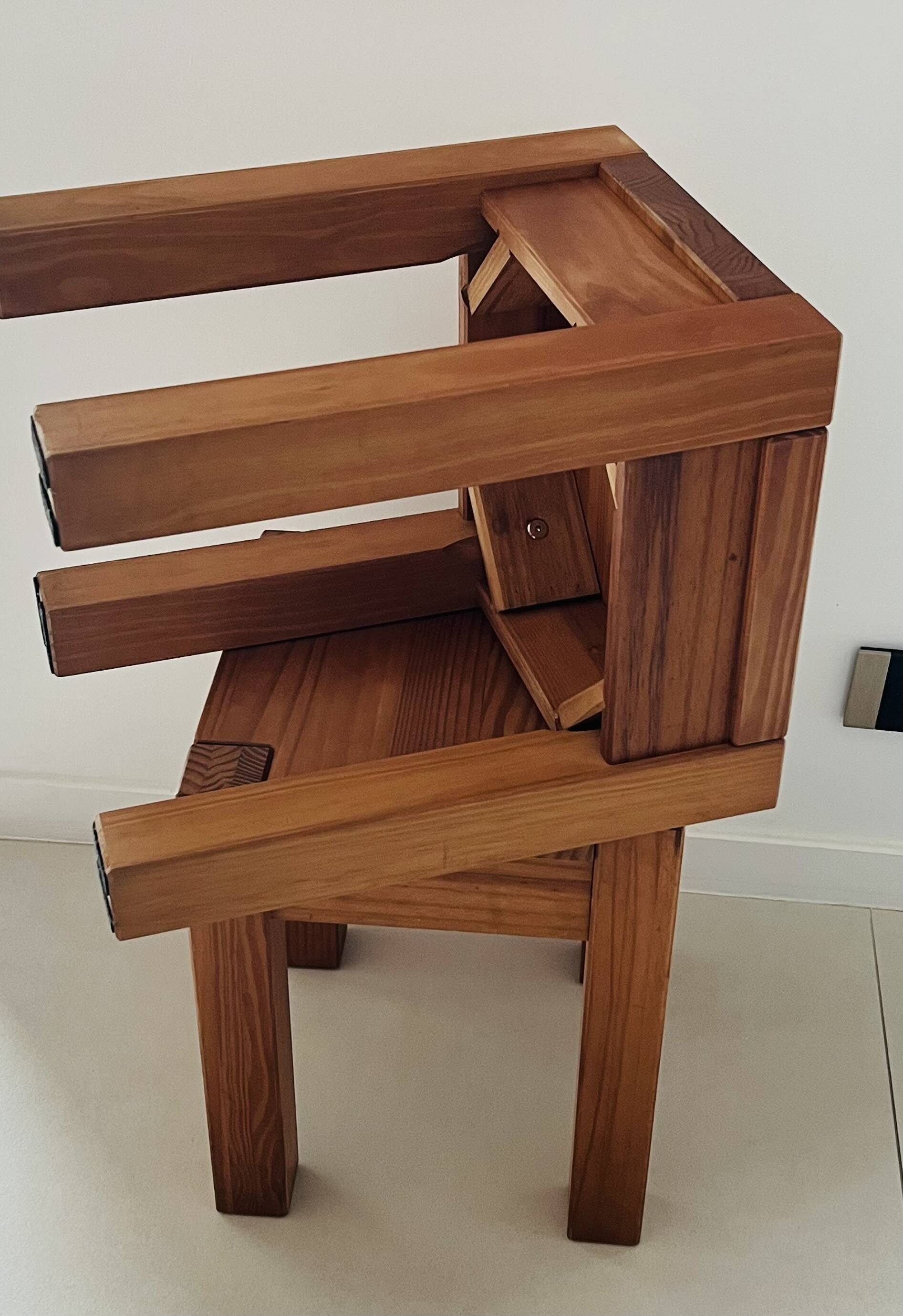Paire de tabourets brésiliens en bois exotique