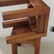 Paire de tabourets brésiliens en bois exotique