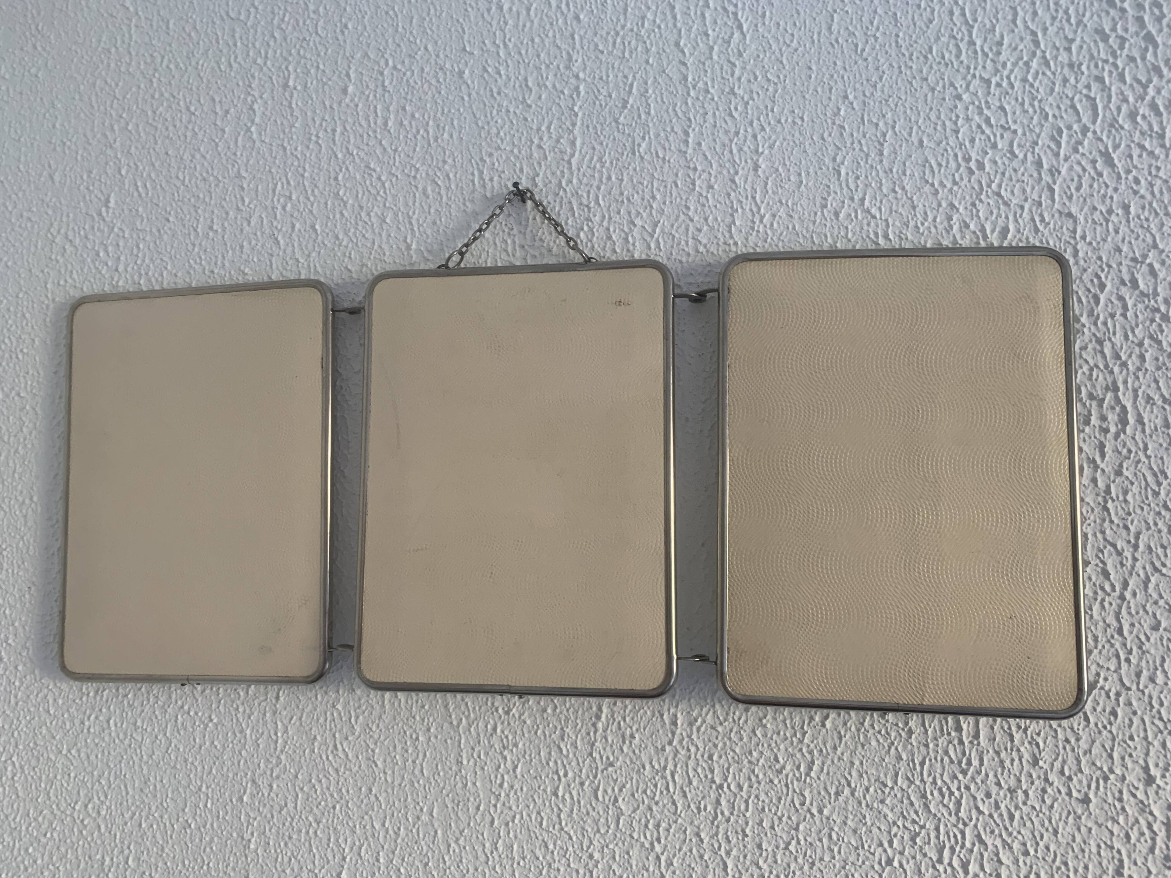 Miroir triptyque de barbier, 1960