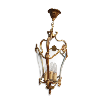 Ancient bronze lantern chandelier