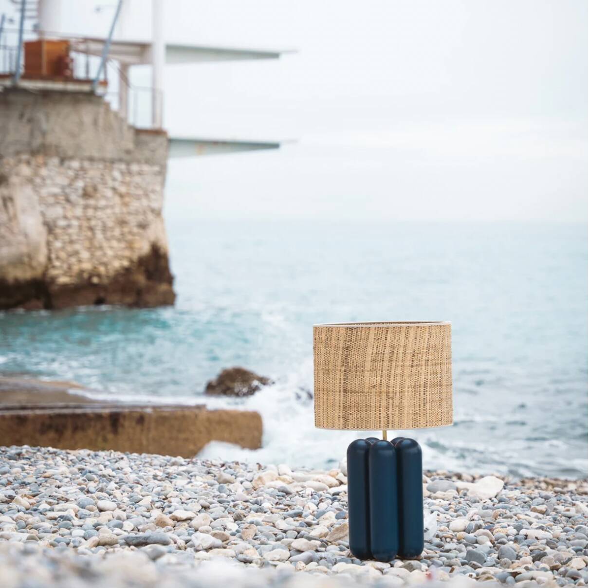 Grande lampe charlotte - Bleu nuit
