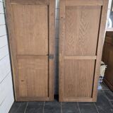 Paire de portes de placard en chêne massif