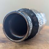 West Germany Scheurich 285-18 Onion Vase, Black Brown