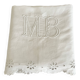 Linge ancien, drap brodé avec monogramme (modèle 1)