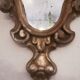 Pair of Louis XV-style mirrors in silver wood