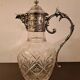 Gallia Christofle crystal and silver-plated metal jug
