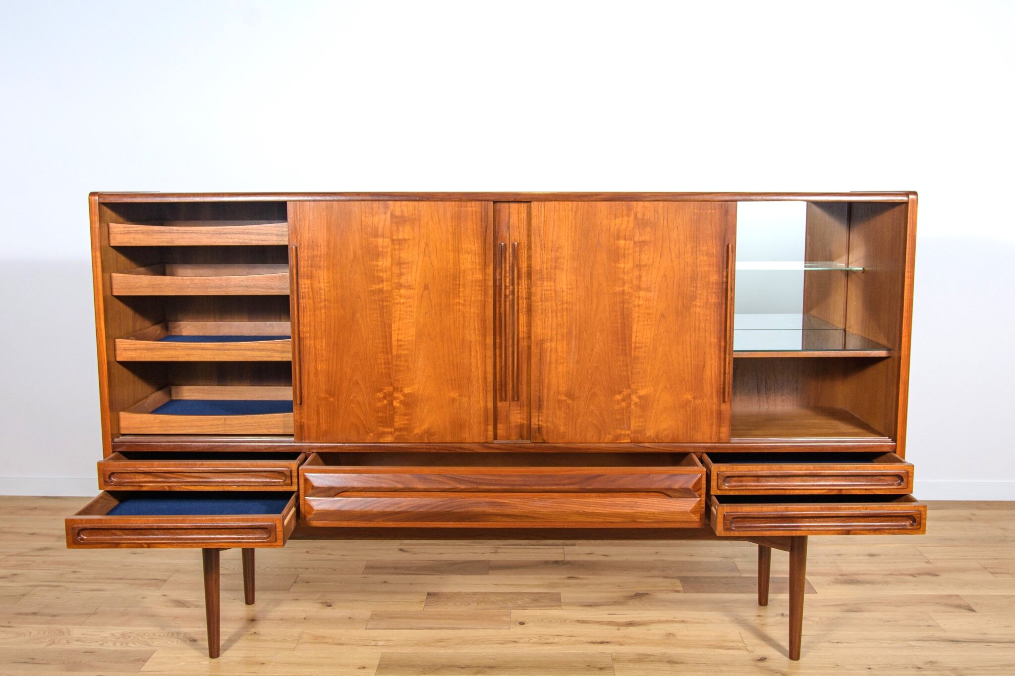 Mid-century danish high sideboard in teak, 1960s